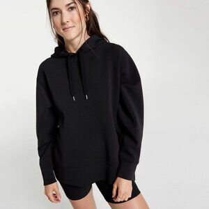 Calia Women's Elevated Ottoman Oversized Side Slit Hoodie in Black size S NWT